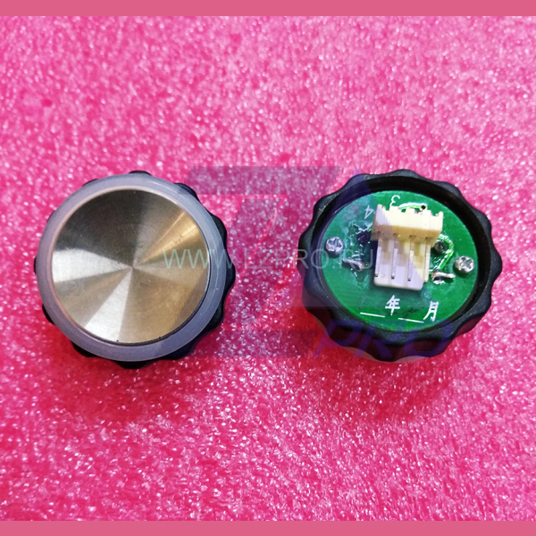 Кнопка BR27B (с круговой красной подсветкой, шлифованная, разъем AMP) XAA323CY1A XIZI Otis