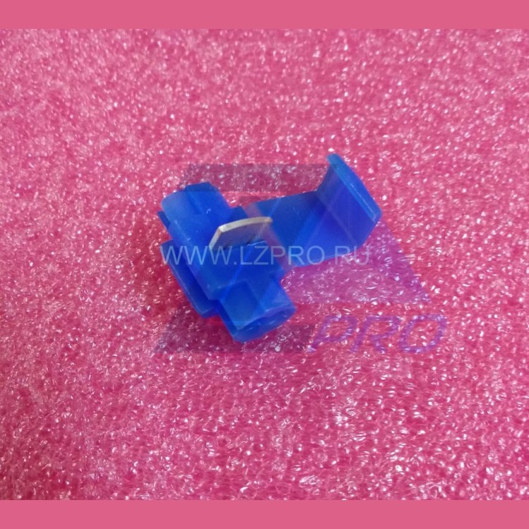 Зажим (скотч-лок) синий с врезным контактом СУПИ 0,75 FO176AD1