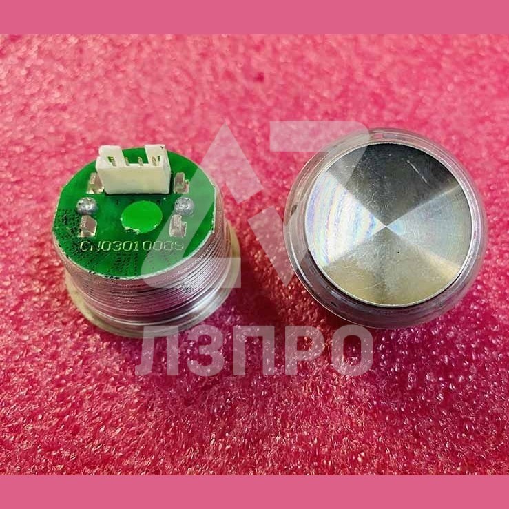 Кнопка (подсветка зеленый ореол, шлиф. нерж.) FAA25090A712 Otis