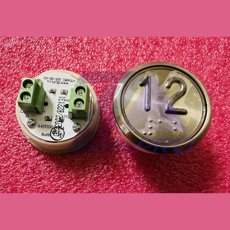 Модуль кнопочный A4N33841$14 белая подсветка Брайль "12" BBP-R331-CMPLT-S-W-12(EA2406S-S-W-12) ЩЛЗ