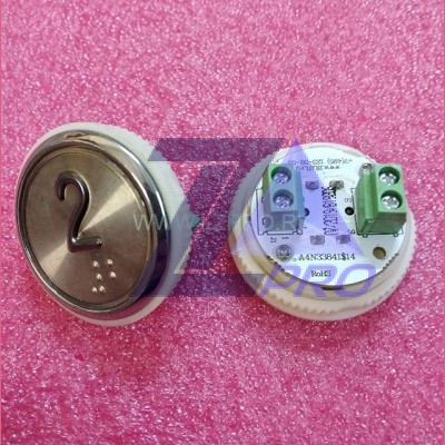 Модуль кнопочный A4N33841$14 красная подсветка Брайль "2" BBP-R331-CMPLT-S-R-02(EA2406S-S-R-02) ЩЛЗ