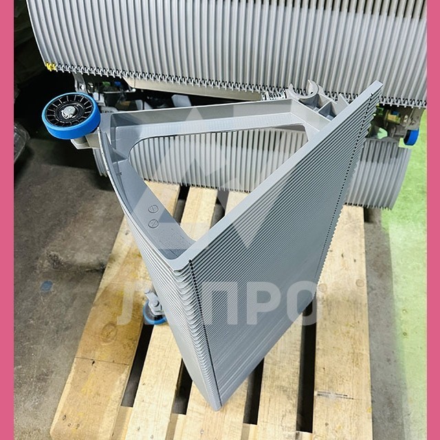 Ступень эскалатора 800мм серая без демаркационных линий с фиксирующим пальцем 506NCE/510PSE Otis