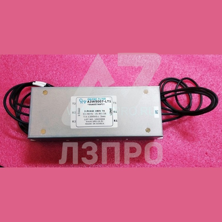 Сетевой фильтр частотного преобразователя A3W5007-LT1 480V 7A