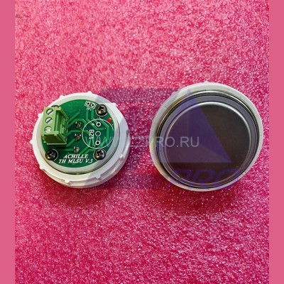 Кнопка красная подсветка, без символов Achille TH MLSU V.3 Vega