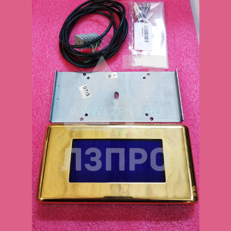 Табло этажное HPI13 в сборе с платой FDA23600V1 полированное "золото" Otis