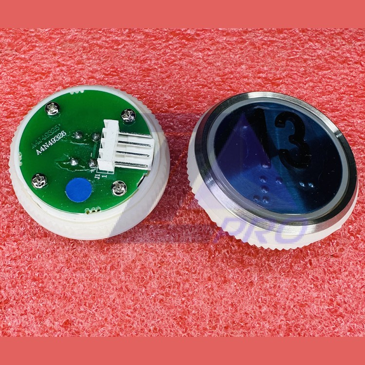 Кнопочный модуль 13 синяя подсветка с шрифтом Брайля  A4N49326 Thyssen