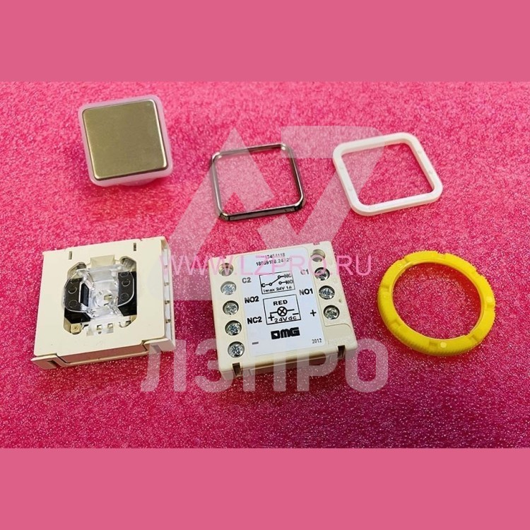 Модуль кнопочный "без символов" красная подсветка DMG