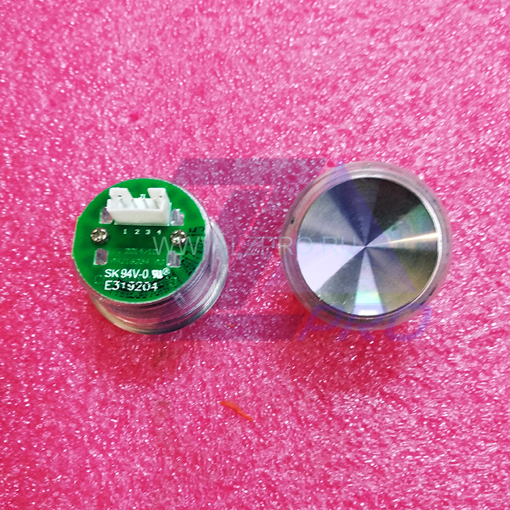 Кнопка (подсветка красный ореол, шлиф. нерж.) FAA25090A711 Otis