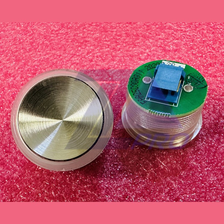 Кнопка (подсветка красный ореол, шлифованная, AMP разъем для MCS220, пр-во Китай) FAA25090A311 Otis