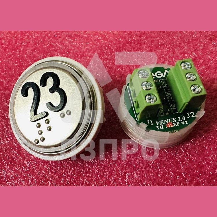 Модуль кнопочный 23 с кодом брайля разъем TH MLEP V.2 Venus Vega