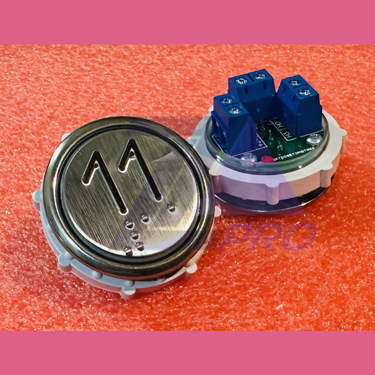 Кнопочный выключатель 11 рельеф код Брайля ВК-32-5Б (схема №1 MLB Vega)