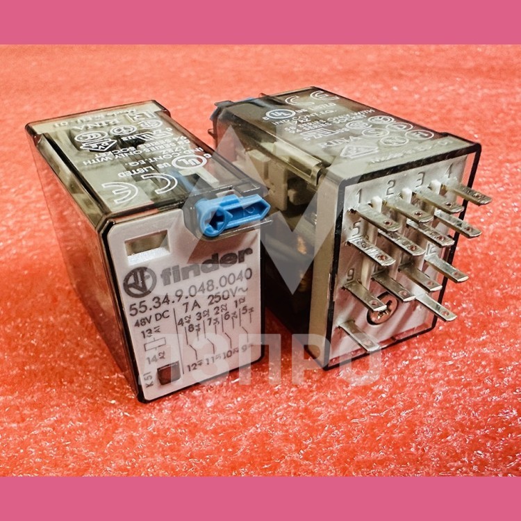 Реле промежуточное 48VDC 4CO 7A 55.34.9.048.0040 Finder