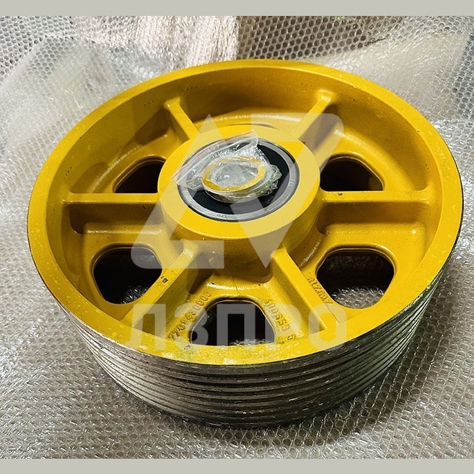 Отводной блок 450x7x10 (H=147mm, шаг ручьев 18mm,с подшипниками 6312-2RSEC3L29) Thyssen