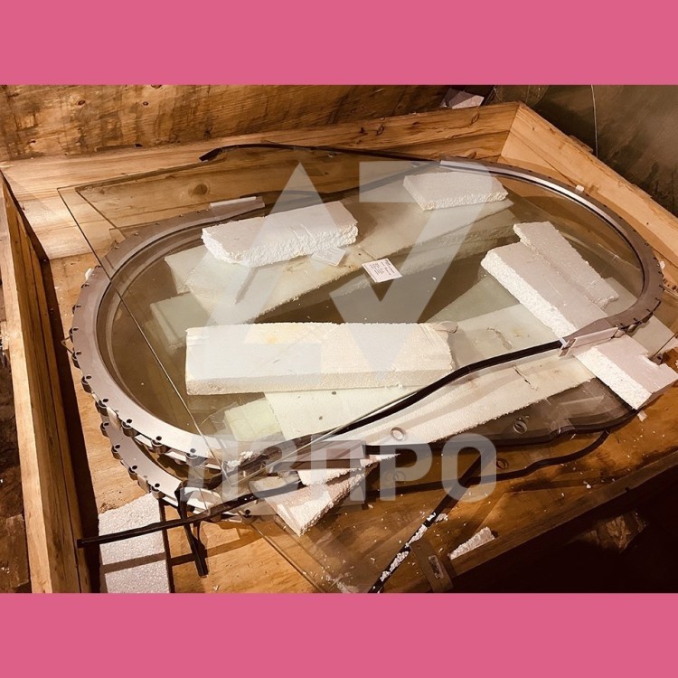 Криволинейный (огибной) участок балюстрады эскалатора в сборе 1389,5x980,4x10 GAA434DE9 Otis