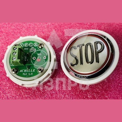 Кнопочный модуль STOP красная подсветка, MLK V.9, Achille light VEGA