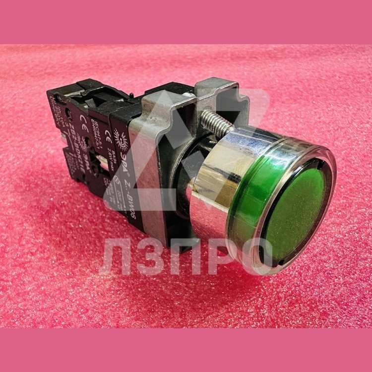 Кнопка управления LAY5BW3361 с подсветкой зеленый 1з BBT50-BW-K06E ЭРА