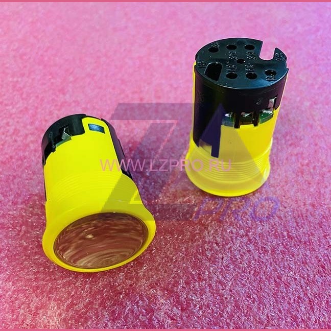 Кнопка (без подсветки, желтый ореол, толкатель полированное "золото") FAA25090J124