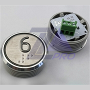 Модуль кнопочный красная подсветка "6" К1-06-К (аналог Achille Vega)