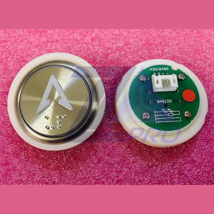 Модуль кнопочный красная подсветка СТРЕЛКА ВВЕРХ BAS100 A3N18489 BST SJEC