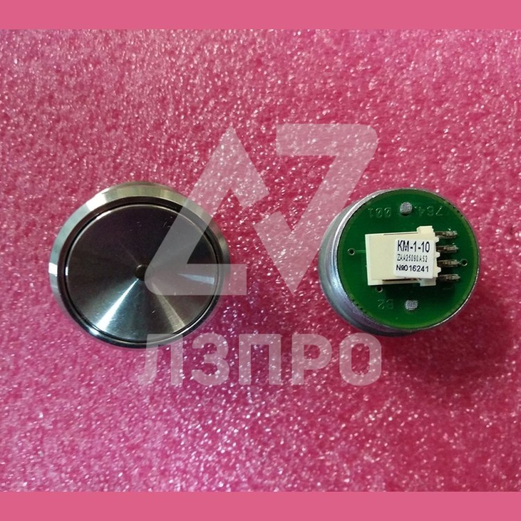 Кнопка антивандальная КМ-1-10 (подсветка зеленая; шлиф. нерж.) Otis ZAA25090AS2