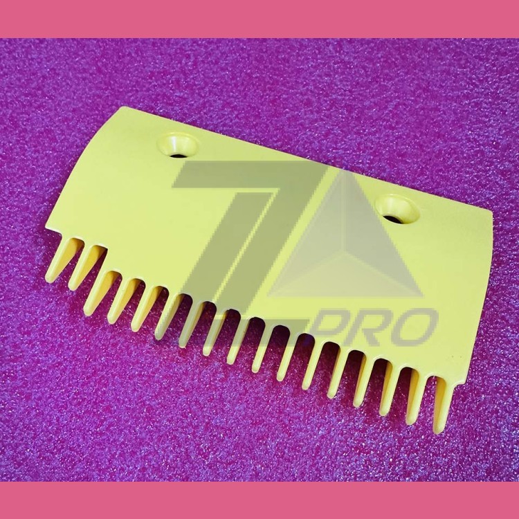 Гребенка правая эскалатора SCE желтая 17 зубьев 158x100mm Sigma