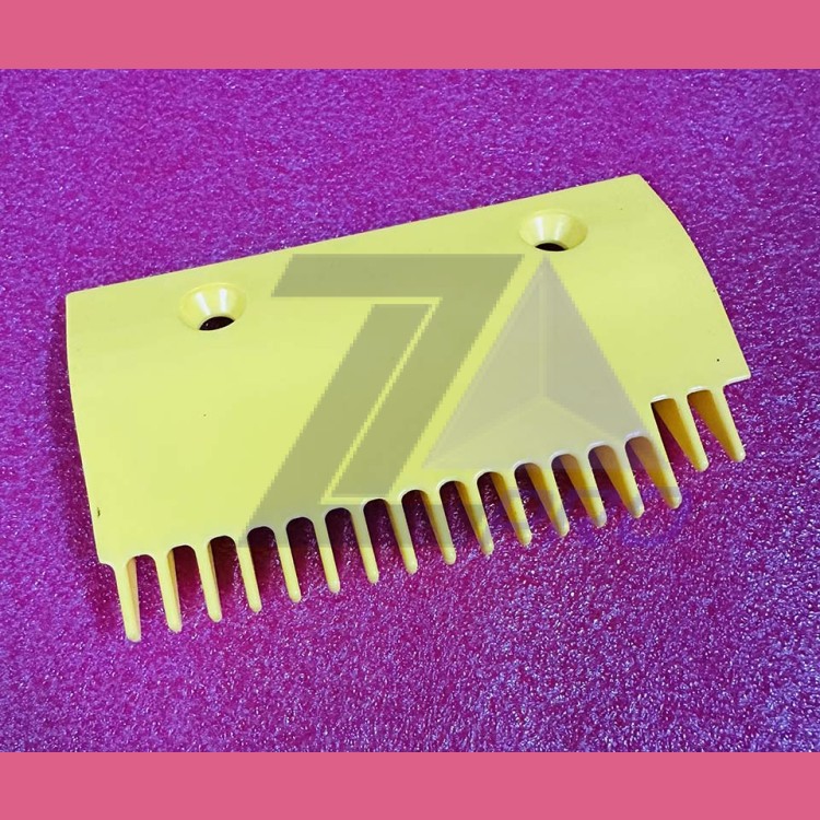 Гребенка левая эскалатора SCE желтая 17 зубьев 158x10mm Sigma