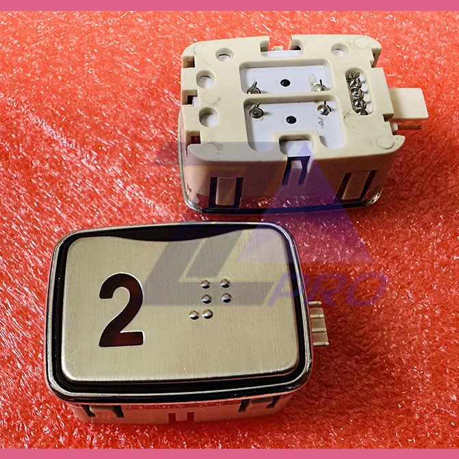 Модуль кнопочный красная подсветка код брайля AK-25B "2" AEN04C049*A Sigma