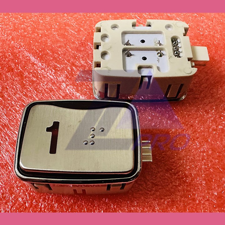 Модуль кнопочный красная подсветка код брайля AK-25B "1" AEN04C049*A Sigma