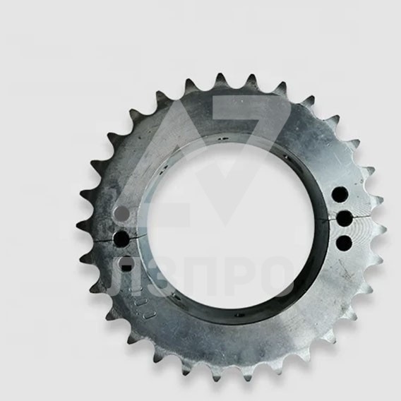 Звездочка двухрядной цепи 16B-2 привода поручня на главный вал 30 зубьев SJEC