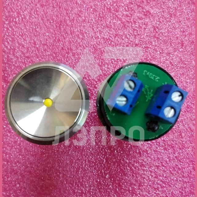 Кнопка КЛ-300-050 (MCS300 без подсветки "служебная", цвет центральной вставки желтый)