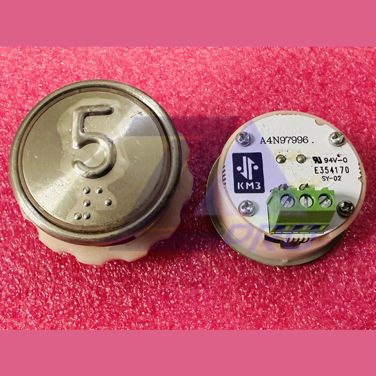 Кнопочный модуль с шрифтом Брайля "5" разъём под винт A4N97996 MA2D04-D-R-05 КМЗ