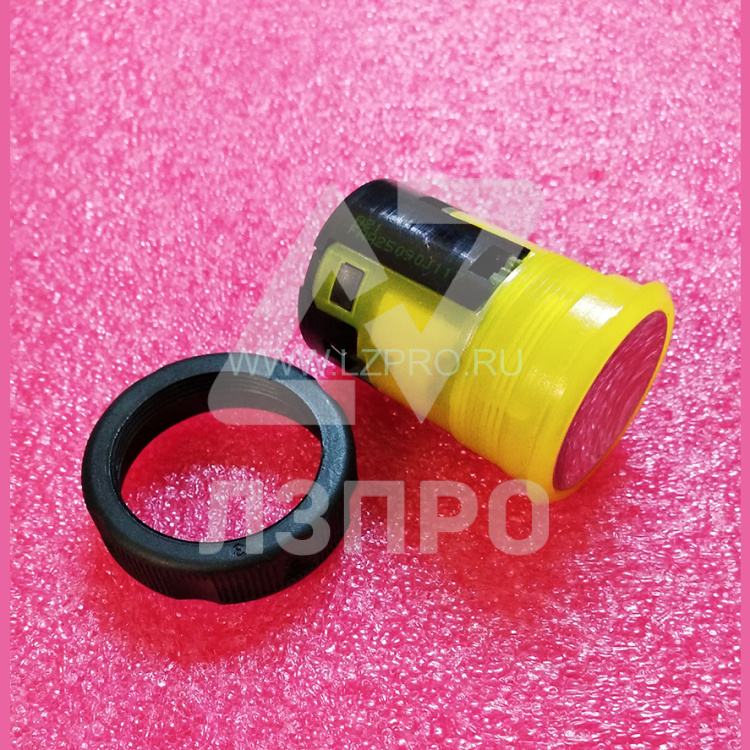 Кнонка вызова диспетчера (ореол желтый, полированная, хром) FAA25090J117 Otis