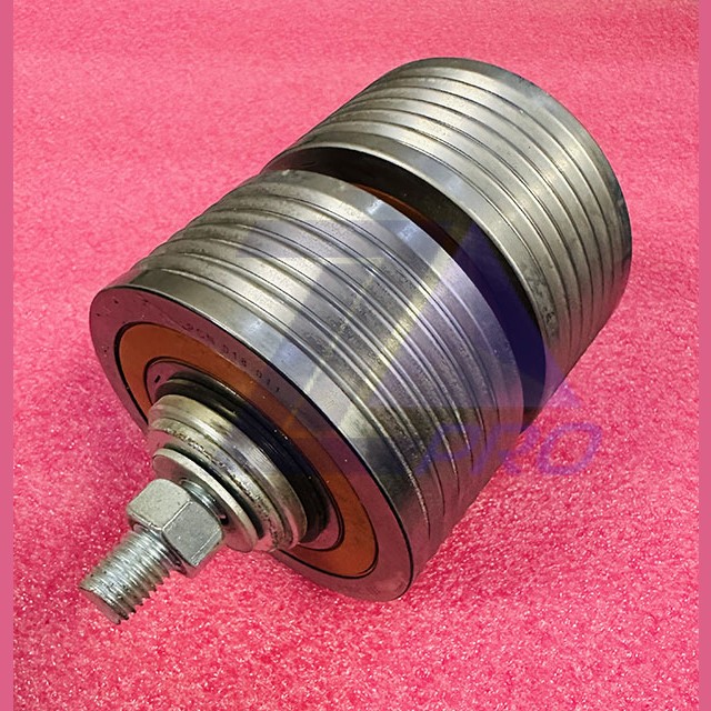 Блок отводной противовеса сдвоенный D=85мм (канат плоский 30мм, 3300/5300, на 2 ремня) 59315475 Schindler