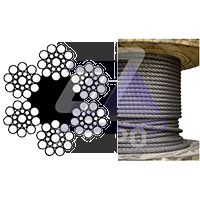 Канат лифтовой 12 мм (DIN 3062) EN 12385-5 Северсталь