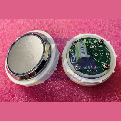 Кнопка антивандальная, красная подсветка, без символов, MLK V.9, Achille ligh...