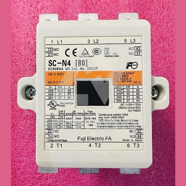 Контактор 110V aux.2a2b(2NO2NC) SC80BAA SC-N4 (80) Fuji Electric