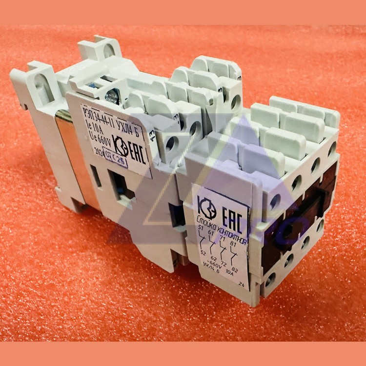 Реле электромагнитное промежуточное 4НО+4НЗ РЭП34-44-11 УХЛ4 Б 220В КЗЭ