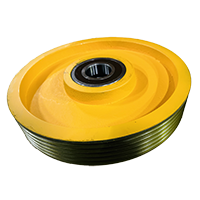 Канатоведущие шкивы, отводные блоки